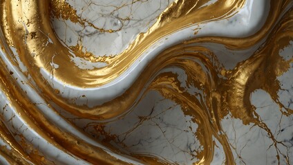 abstract curved lines and golden light gradient on white background
