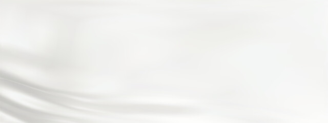 Obraz premium Abstract white gradient background. Minimalistic subtle wavy silver silk texture. 3D vector illustration.