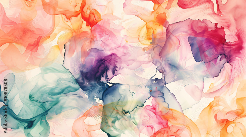 Aufkleber vibrant inks flowing and blending to form a stunning abstract backdrop