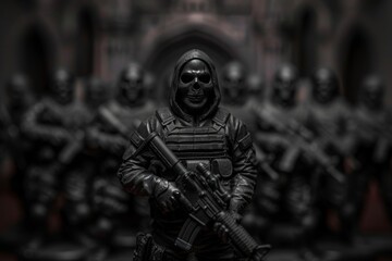 Fototapeta premium Brotherhood brigade consortium with strong ties and shared resources, emphasizing mutual support and collaborative strength within the group.