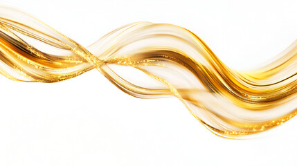 Gold Streak Line on White Background