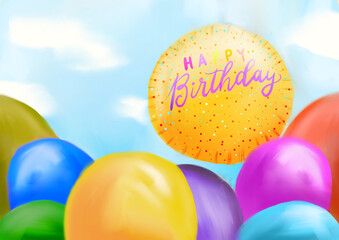 colorfull Happy Birthday