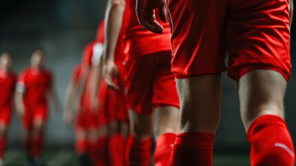 Obraz premium Rear View Of Professional Diverse Players Training Together, Focused On Improving Their Skills, Wallpaper Pictures, Background Hd