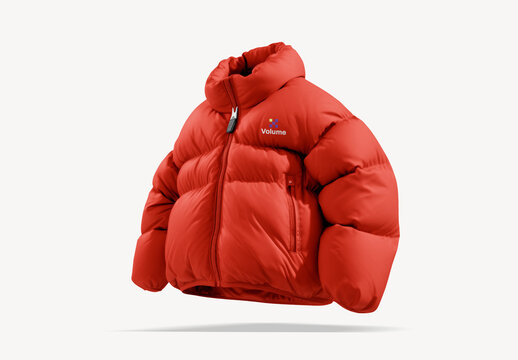 Apparel Puffer Jacket Mockup With Generative AI