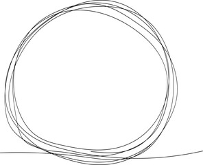 Circle frame hand drawn doodle scribble round circles for message note mark. Highlight oval marker border thin line