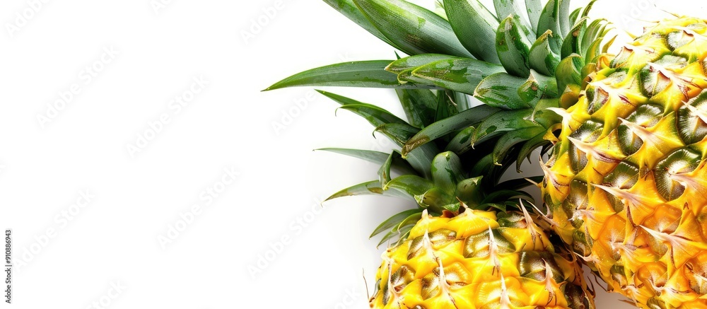 Aufkleber Pineapple is not only delicious but also healthy creating a beautiful copy space image