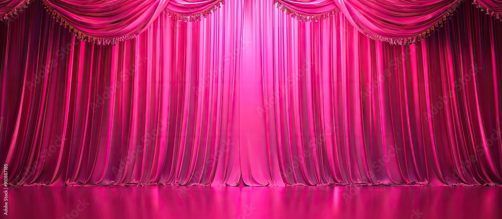 Aufkleber vibrant pink backdrop with a glamorous burlesque touch perfect for displaying your copy space image
