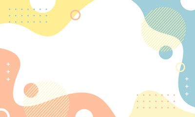 Abstract Vector Geometric Background. Wallpaper illustrations backdrop in pastel colors. Suitable for covers, poster designs, templates, banners and others