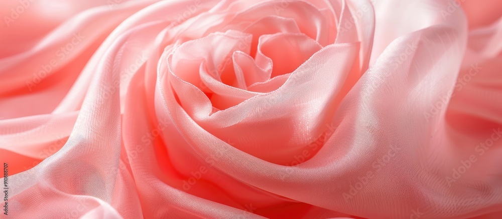 Fototapete a pink silk fabric with a textured surface resembling the soft hue of a rose suitable for background