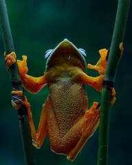 Close up frog on a branch © Adi