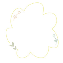 illustration floral frame plant natural elements decoration drawing art design icons