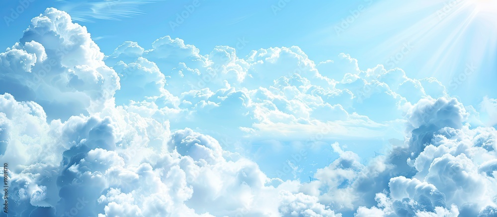 Leinwandbilder empty space for text in a blue sky with high clouds copy space image