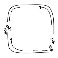 illustration floral frame plant natural elements decoration drawing art design icons