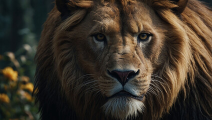 Fototapeta premium close up portrait of a lion