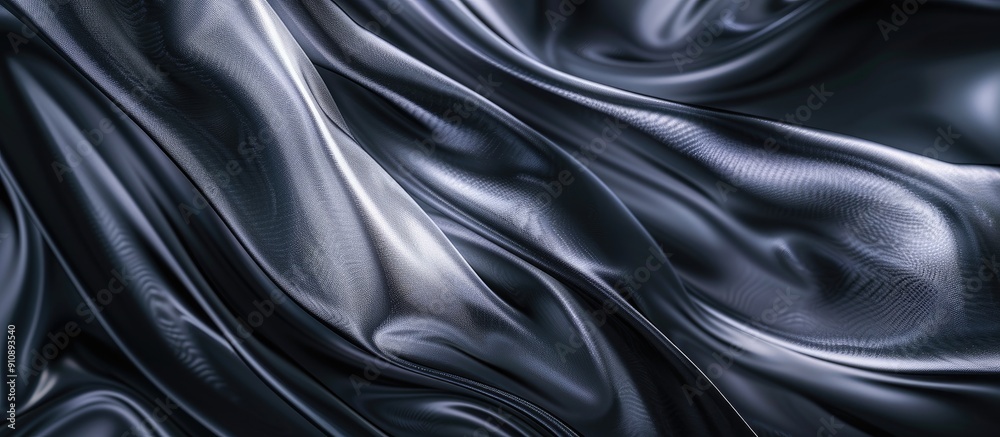 Aufkleber the background features a gray black satin fabric with a dark shiny abstract silk design showcasing 