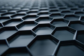 Dynamic visuals highlighting a hexagonal grid with a wave effect, illustrating contemporary designs linked to honeycomb patterns in technology and various social or financial matters