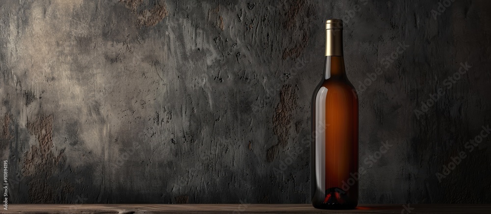 Poster wine bottle with copy space image wine is seen as a divine creation while beer is associated with hu