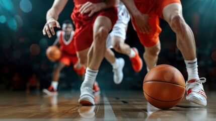 Basketball Players Playing On The Court, Showcasing Teamwork And Skill, Wallpaper Pictures, Background Hd