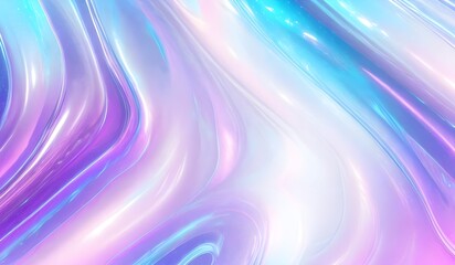 Obraz premium Iridescent chrome wavy gradient cloth fabric abstract background, ultraviolet holographic foil texture, liquid surface, ripples, metallic reflection. 3d render illustration.