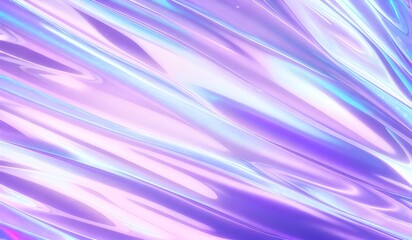 Obraz premium Iridescent chrome wavy gradient cloth fabric abstract background, ultraviolet holographic foil texture, liquid surface, ripples, metallic reflection. 3d render illustration.