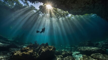 Cenote angelita mexico cave diving extreme adventure