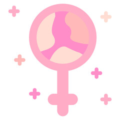 Women's Day Icon in Flat Style