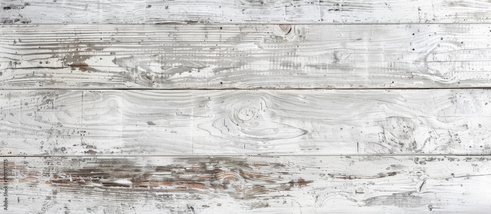 Aufkleber Wooden background with copy space image for banner showcasing a white scratched texture