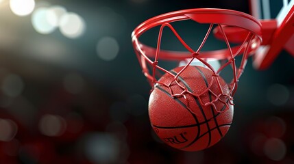 Close-Up Of A Basketball In A Hoop, Capturing The Scoring Moment, Wallpaper Pictures, Background Hd