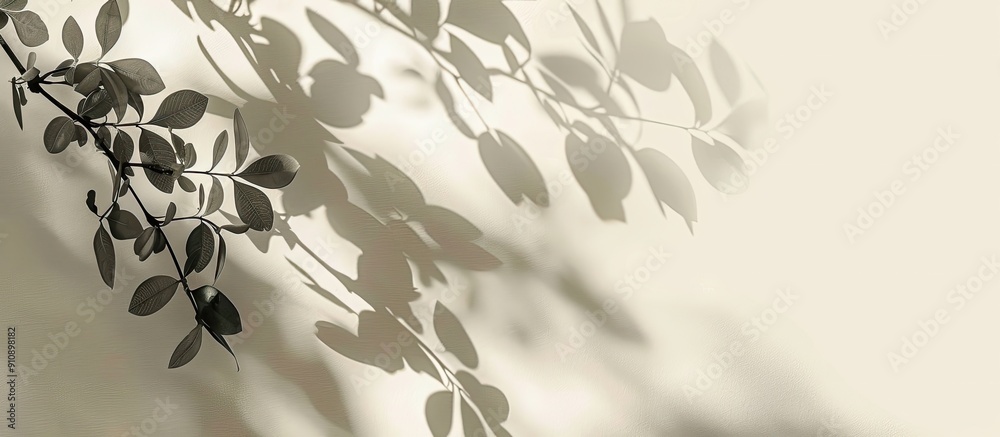 Poster Realistic overlay shadow creating an aesthetic background with copy space image