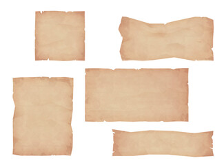 古い汚れた紙の切れはしのイラスト