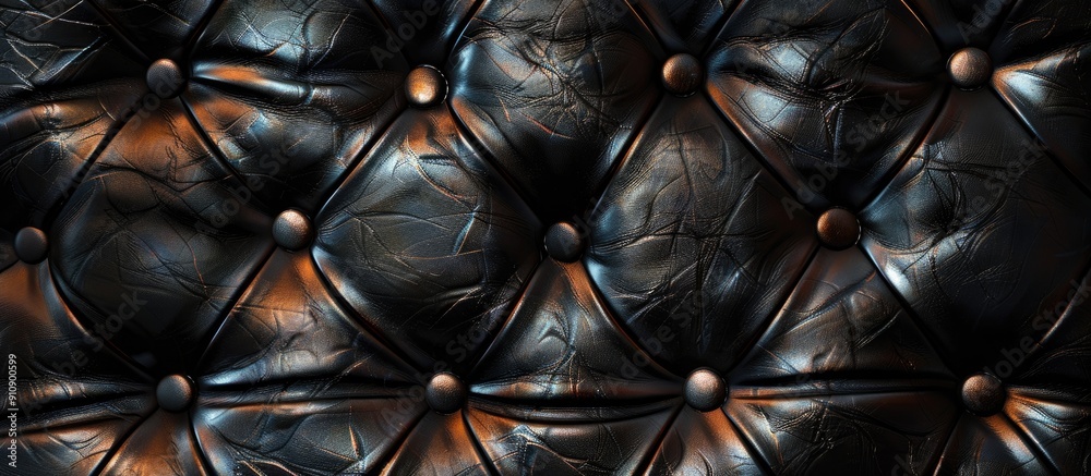 Poster patterned black leather with a textured surface perfect for a versatile copy space image