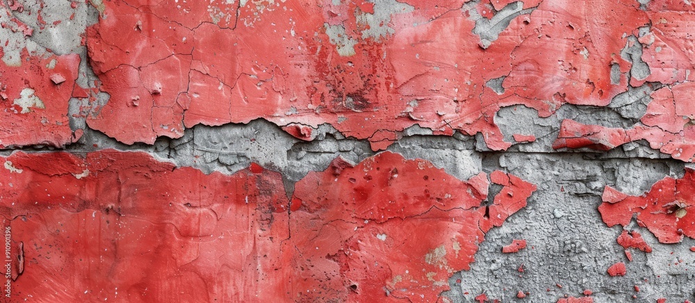 Leinwandbilder venetian stucco textured red gray stone wall background perfect for text top view with copy space im