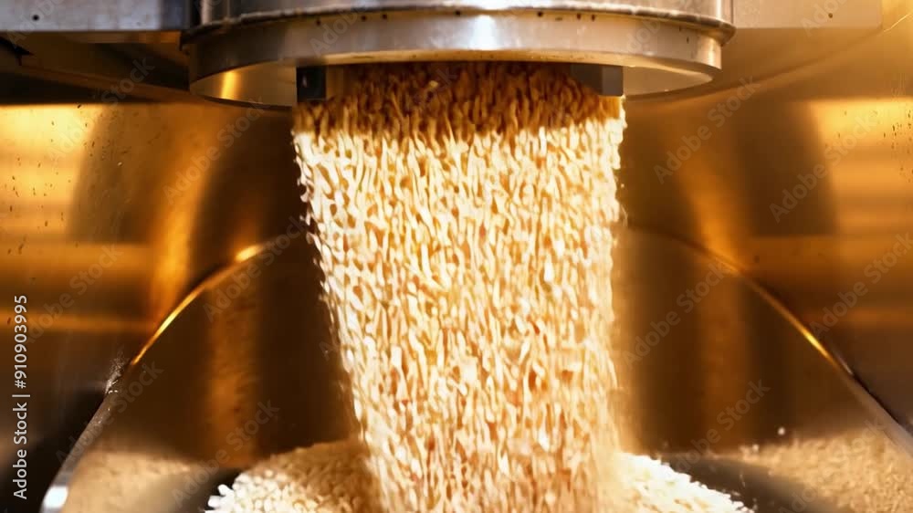 Poster This Grains are being efficiently processed and moved within the facility.