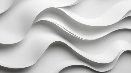Obraz premium Abstract White Wavy Lines