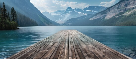 Motivational You have the power concept displayed on a beautiful black chalkboard with a serene mountain lake backdrop featuring copy space image