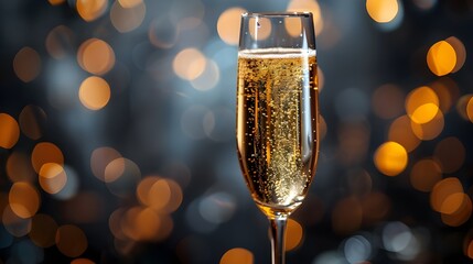 glasses of champagne of a christmas tree