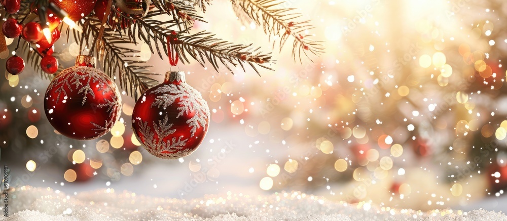 Poster Festive Christmas backdrop with space for your message in the image. Creative banner. Copyspace image