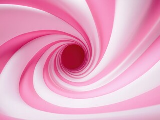 Obraz premium Pink and White Swirl with Red Center
