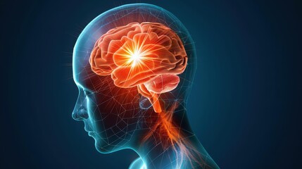 A vibrant 3D illustration showcasing the resilience of the brain in response to injury and its power to heal and adapt.