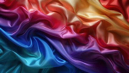 Fototapeta premium Abstract Rainbow Silk Fabric Texture
