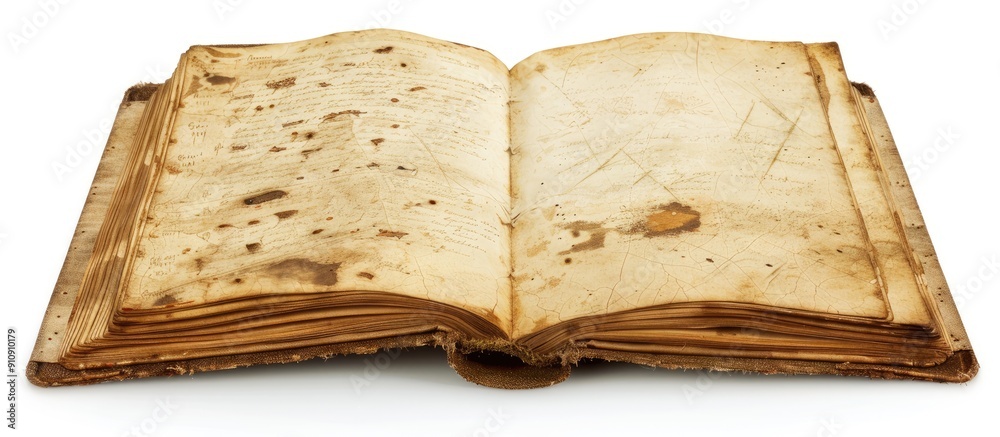 Poster grunge notebook on a white background with copy space image