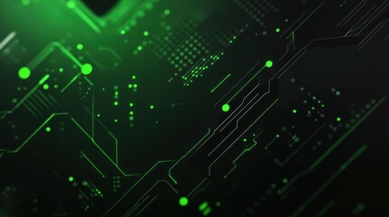 Obraz premium Abstract Green Circuitry Background