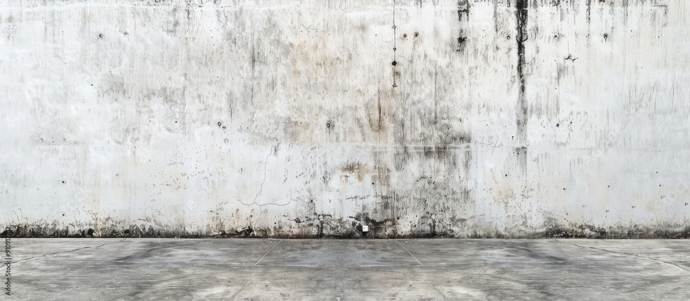 Fototapete White cement or concrete wall providing a clean canvas for your design projects with empty copy space image for added customization