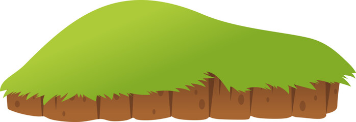 Grass on Mound Illustration