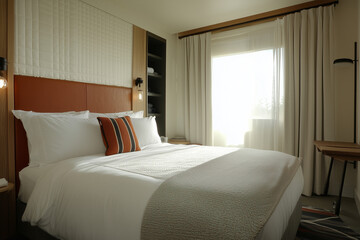Quilted Bedding and Storage in a Guest Room: Comfort in Practical Design