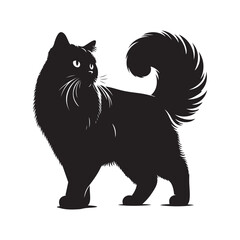 Cat silhouette vector illustration