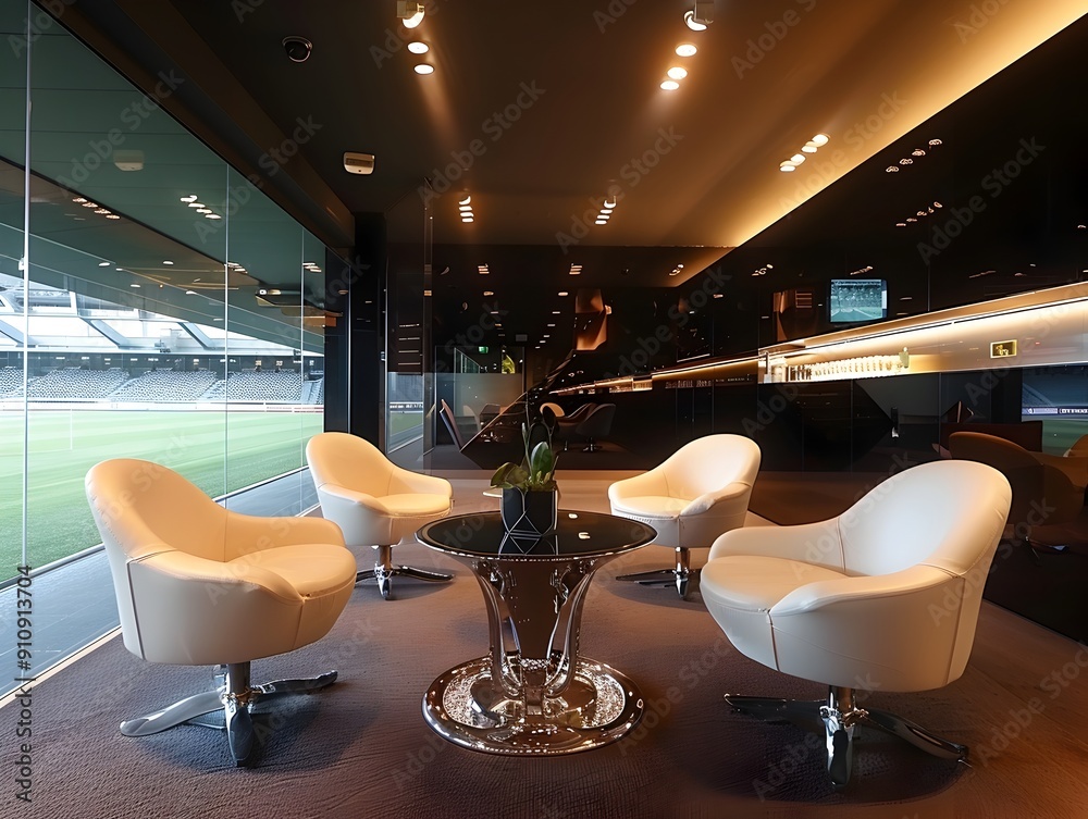 Wall mural Luxurious VIP Lounge at a Prestigious Stadium Venue Offering Exclusive Hospitality