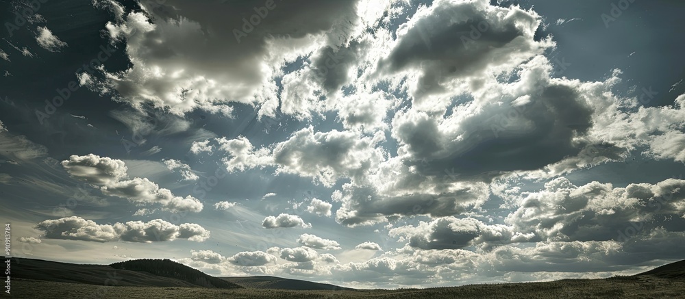 Leinwandbilder sky with clouds adds depth to the landscape in need of copy space image