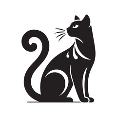 Cat silhouette vector illustration