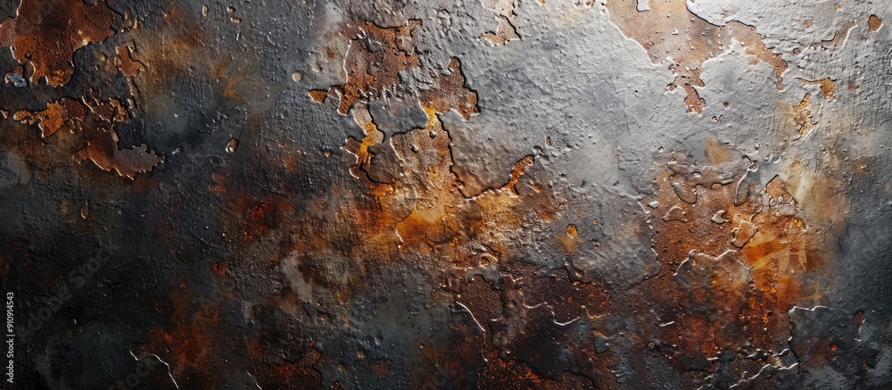Poster background with a textured metal surface perfect for showcasing a copy space image